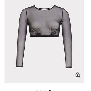 NWT TORRID Mesh Under It All Crop Top